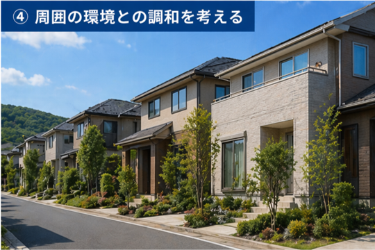 周囲の環境との調和を考える
