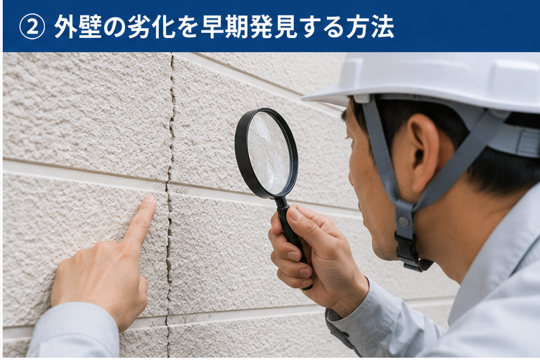 外壁の劣化を早期発見する方法