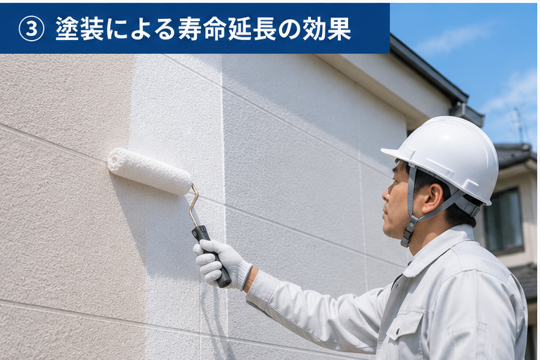 塗装による寿命延長の効果