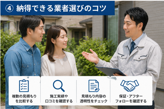 納得できる業者選びのコツ