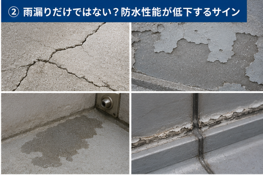 雨漏りだけではない？防水性能が低下するサイン