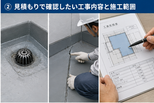 見積もりで確認したい工事内容と施工範囲